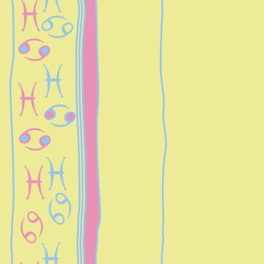 Soyut basit zodyak süsleme Dikişsiz desen