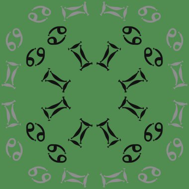 Soyut basit zodyak süsleme Dikişsiz desen