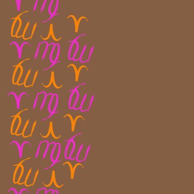 Zodiac Signs deseni, doodle, avier, akrep, kopya alanı