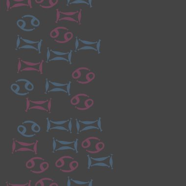 desen arka plan, burçlar ile soyut vektör illüstrasyon 