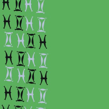 Zodiac Signs ile Dikişsiz soyut desen, vektör illüstrasyon