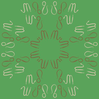 Soyut basit zodyak süsleme Dikişsiz desen