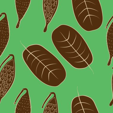 Soyut basit yaprakların kusursuz deseni