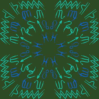 Soyut basit zodyak süsleme Dikişsiz desen