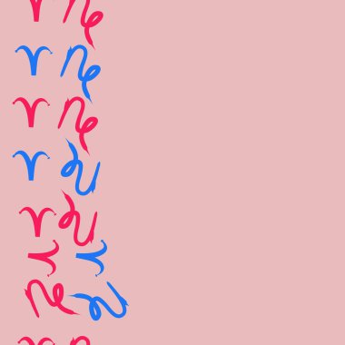 Zodiac Signs Dikişsiz desen. Vektör Illustration