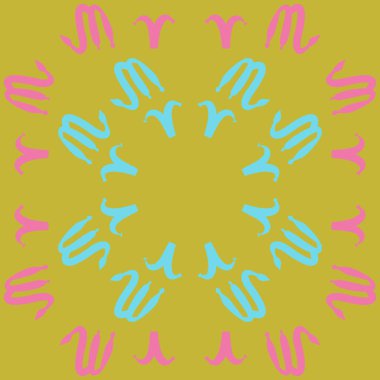 Soyut basit zodyak süsleme Dikişsiz desen