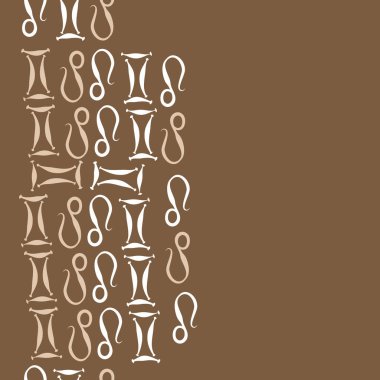 Soyut burçlar süs ile dikişsiz desen