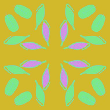 Dikişsiz soyut renkli çiçek deseni