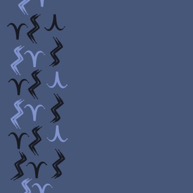 minimal eğri işaretleri vektör illüstrasyon, kopya uzay arka plan, Koç zodyak