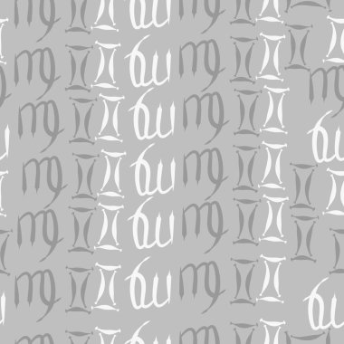 burç işaretleri ile dikişsiz desen, vektör illüstrasyon 