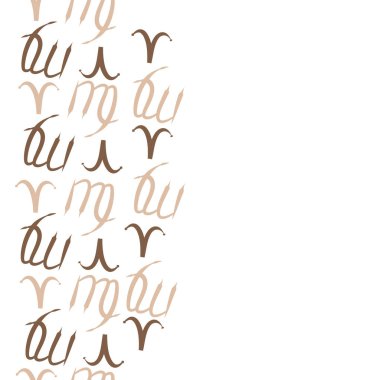 Zodiac Signs deseni, doodle, avier, akrep, kopya alanı