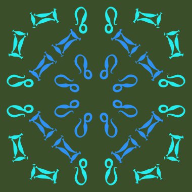 Zodyak işaretleri Dikişsiz desen - aslan, İkizler. Vektör çizimi