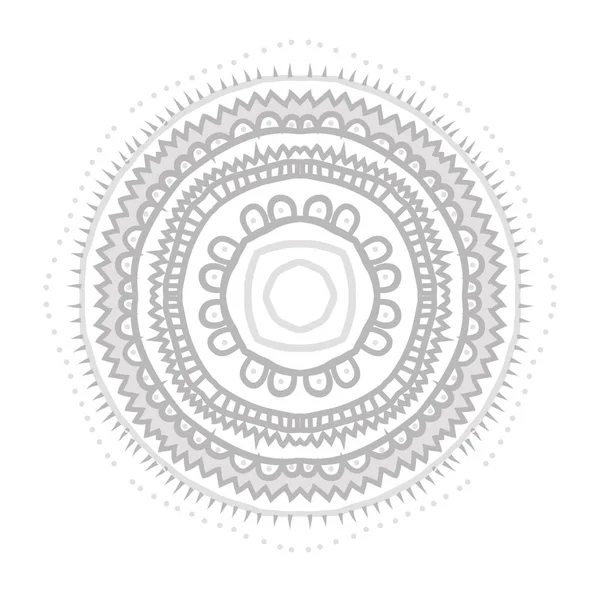 Циркулярный Бесшовный Рисунок Цветных Ручных Мотивов Белом Фоне — стоковый вектор