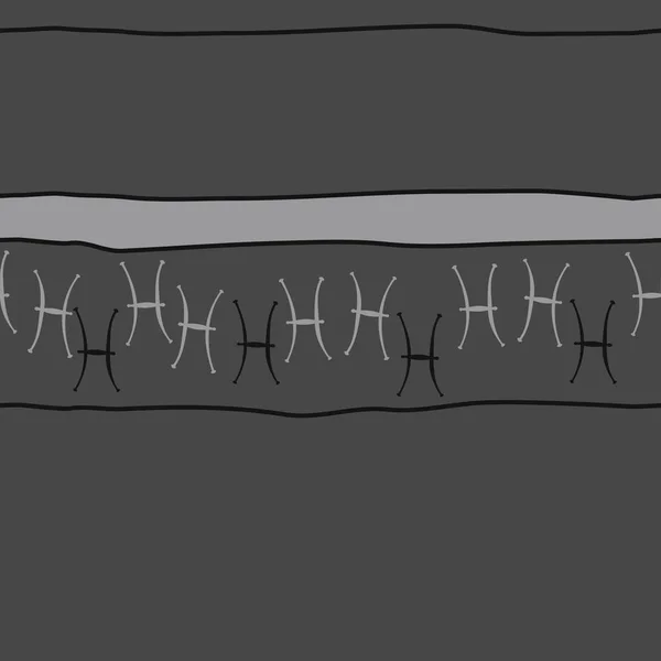 Patrón Sin Costura Adornos Simples Abstractos Del Zodíaco — Archivo Imágenes Vectoriales