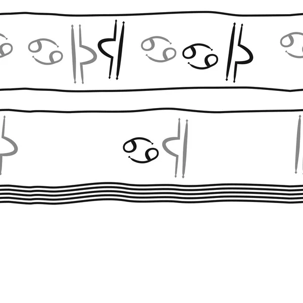 无缝的生肖符号模式 矢量插图 — 图库矢量图片