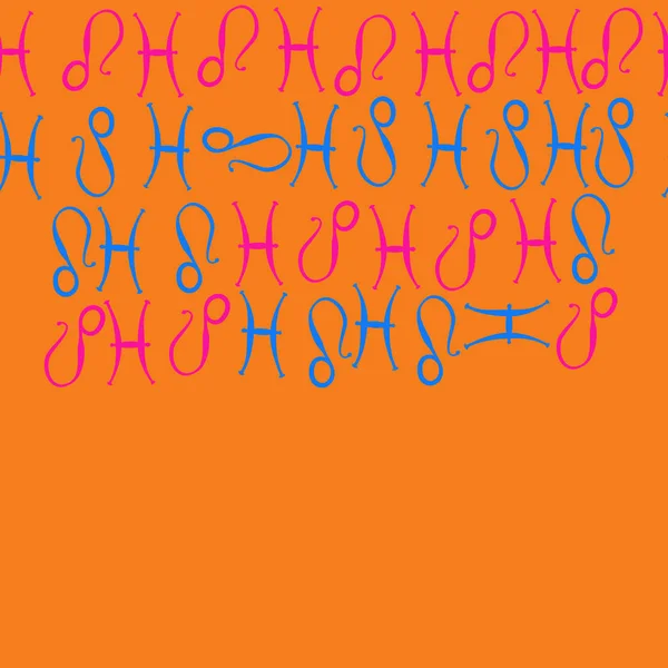 Patrón Sin Costura Diferente Con Signos Del Zodíaco — Archivo Imágenes Vectoriales