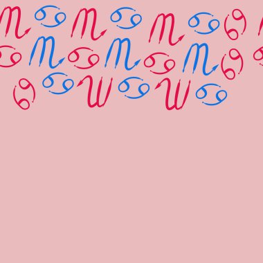 desen arka plan, Burç işaretleri ile vektör deseni 