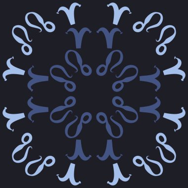 Zodiac Signs ile Dikişsiz soyut desen, vektör illüstrasyon