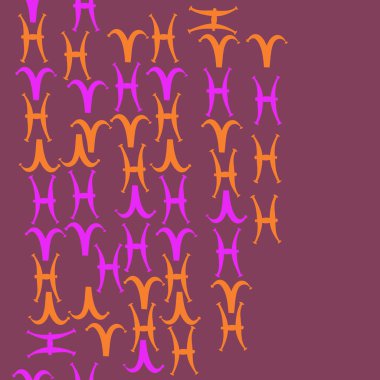 Burç işaretleri ile vektör desen arka plan  