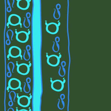 Burç burçları ile dikişsiz soyut desen, Boğa ve Aslan burçları vektör illüstrasyon 