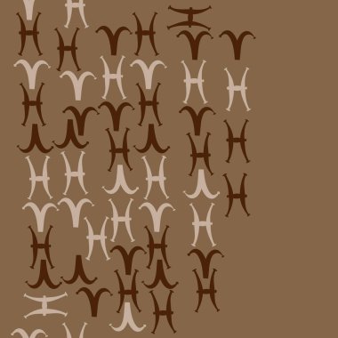 Burç işaretleri ile vektör desen arka plan  