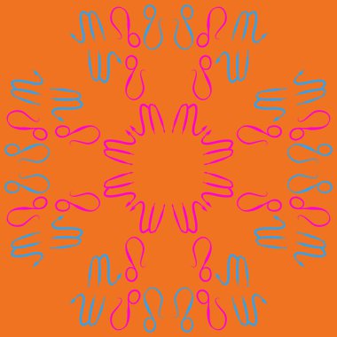 Soyut basit zodyak süsleme Dikişsiz desen