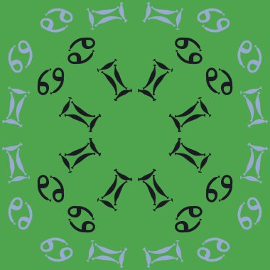 Soyut basit zodyak süsleme Dikişsiz desen