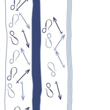 Soyut basit burç süslerinin kusursuz deseni