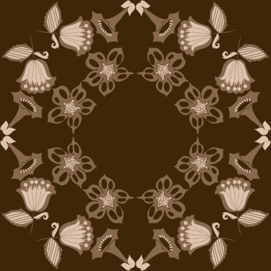 Kusursuz çiçek deseni, vektör çizimi