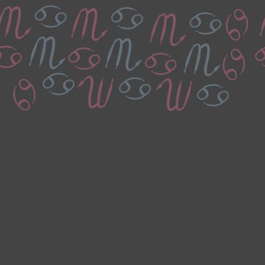 desen arka plan, Burç işaretleri ile vektör deseni 