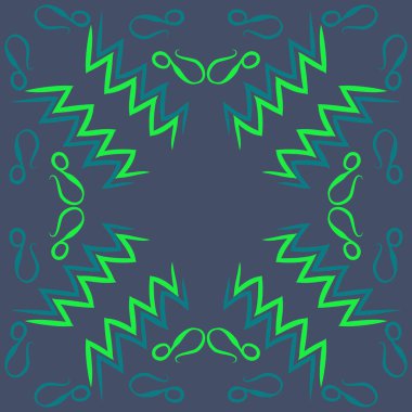 Soyut basit zikzak süs dikişsiz desen