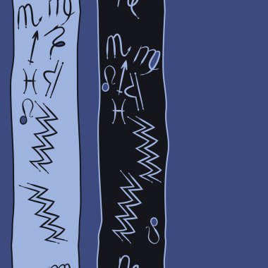 Soyut basit zodyak süsleme Dikişsiz desen