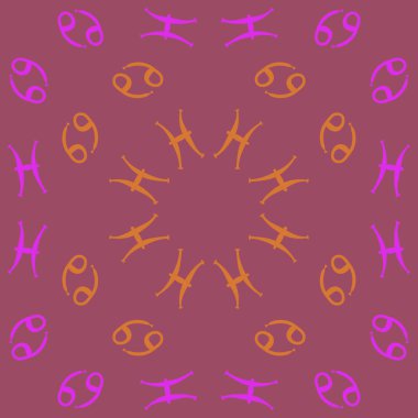 Soyut basit zodyak süsleme Dikişsiz desen