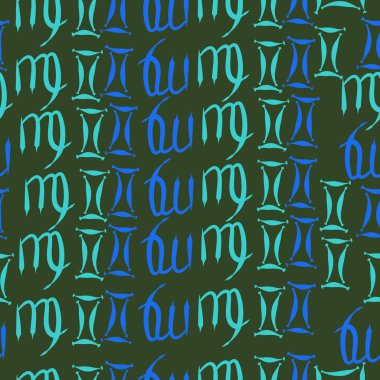 burç işaretleri ile dikişsiz desen, vektör illüstrasyon 