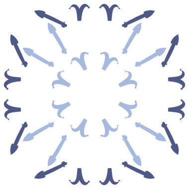 Zodiac Signs-Aries, yay Dikişsiz deseni. Vektör Illustration