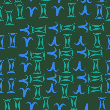 Koç ve İkizler burçları ile dikişsiz desen