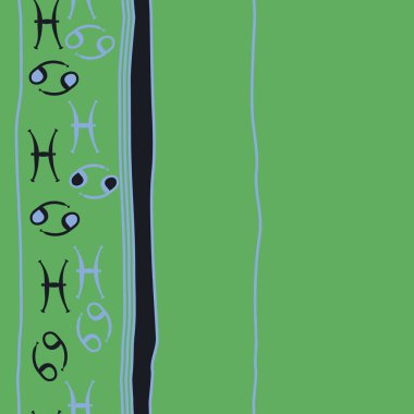 Soyut basit zodyak süsleme Dikişsiz desen