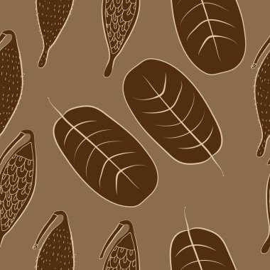 Soyut basit yaprakların kusursuz deseni