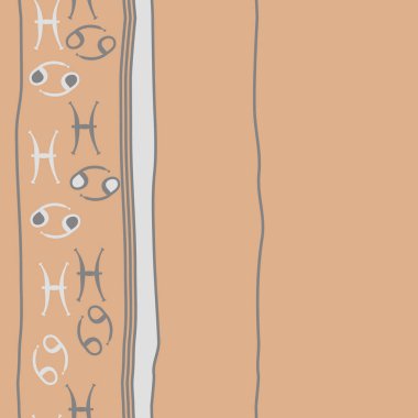 Soyut basit zodyak süsleme Dikişsiz desen
