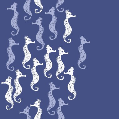 Seahorses desen renkli vektör Illustration