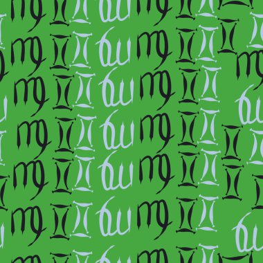 burç işaretleri ile dikişsiz desen, vektör illüstrasyon 