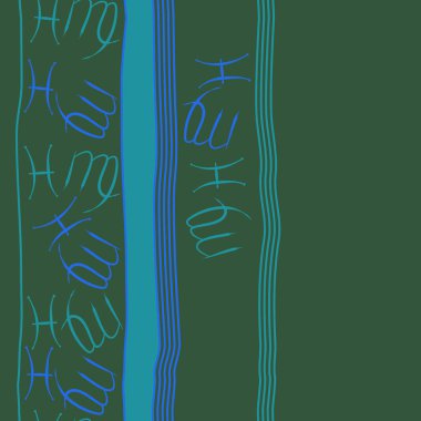 Soyut basit zodyak süsleme Dikişsiz desen