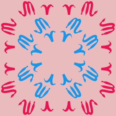 Soyut basit zodyak süsleme Dikişsiz desen