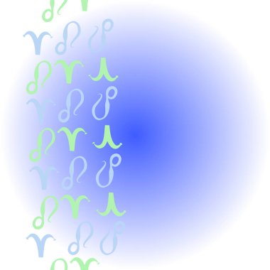 soyut burçlar vektör illüstrasyon, ortaya çıkan ve Aslan, uzay arka plan kopyalamak