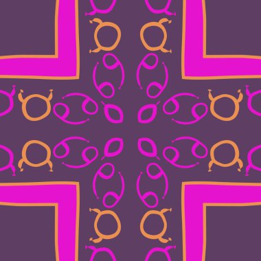 burç işaretleri ile dikişsiz desen, vektör illüstrasyon 