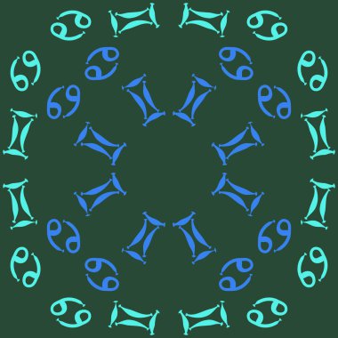 Soyut basit zodyak süsleme Dikişsiz desen