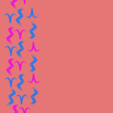 minimal eğri işaretleri vektör illüstrasyon, kopya uzay arka plan, Koç zodyak