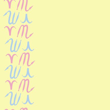 Zodiac Signs Dikişsiz desen. Vektör Illustration