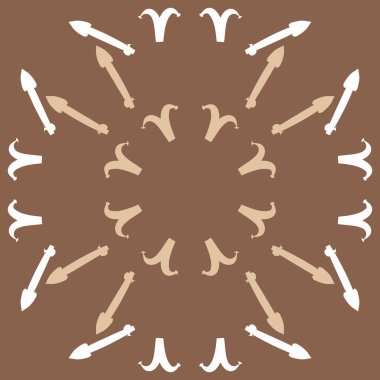 Zodiac Signs-Aries, yay Dikişsiz deseni. Vektör Illustration