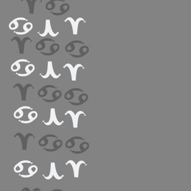 Zodiac Signs Dikişsiz desen. Vektör Illustration
